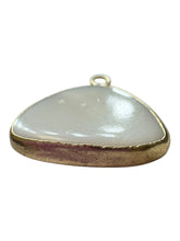 Triangle shape Mother Of Pearl w Gold plated outline , SKU#M4397