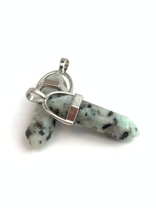 Tianshan Blue Silver Plated Pendant Sku#M1428