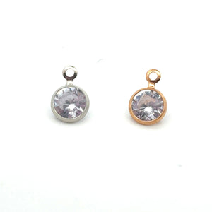 Silver/Gold Plated Bezel Charm