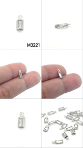 Tiny Silver/Gold Plated Bezel Charm