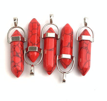 Red Turquoise Silver Plated Pendant Sku#M1419