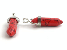 Red Turquoise Silver Plated Pendant Sku#M1419