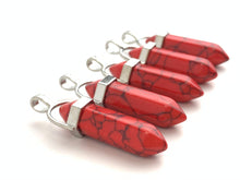 Red Turquoise Silver Plated Pendant Sku#M1419