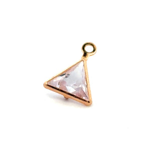 Gold Plated Triangle Charm, Sku#M3219