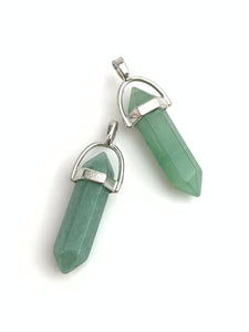 Green Aventurine Silver Plated Pendant Sku#M1431