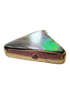 Triangle shape Mother Of Pearl W gold plated outline, SKU#M4398