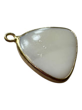 Triangle shape Mother Of Pearl w Gold plated outline , SKU#M4397