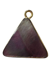 Triangle shape Mother Of Pearl W gold plated outline, SKU#M4398