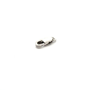 White Gold Lobster Claw claps, SKU#12-17-430R