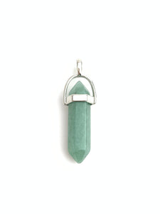 Green Aventurine Silver Plated Pendant Sku#M1431