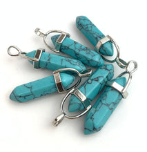 Turquoise Silver Plated Pendant Sku#M1429