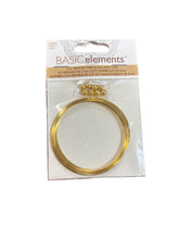 2.25” Memory Wire & 5mm End Caps, Gold Plated or Silver Plated, Sku#CBWG225-MWEC