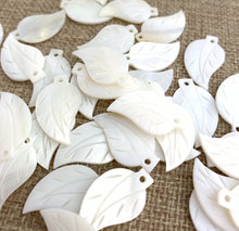 Mother of Pearl Leaf Charm Sku#M117