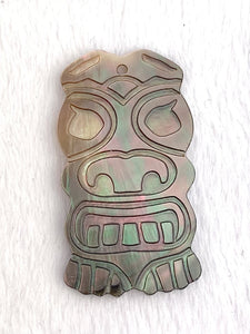 Mother of Pearl Tiki Head Charm Sku#M3491