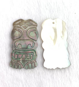 Mother of Pearl Tiki Head Charm Sku#M3491