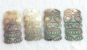 Mother of Pearl Tiki Head Charm Sku#M3491