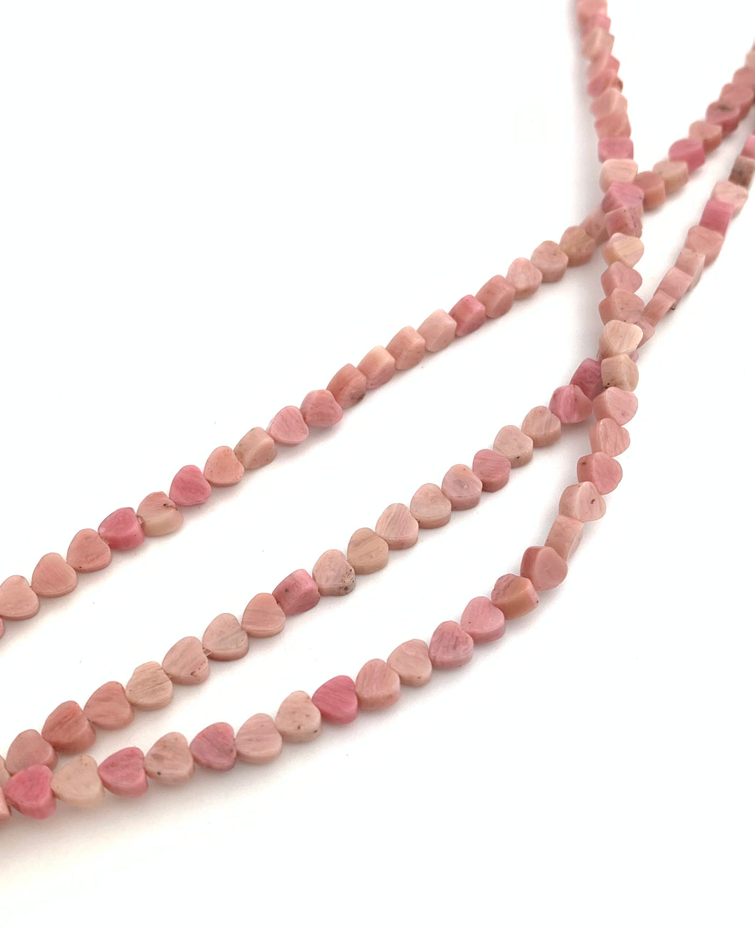 Rhodochrosite Heart Bead Strand Sku#M2828