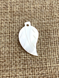 Mother of Pearl Leaf Charm Sku#M117