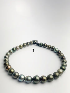 BIG 16mm Tahitian Pearl Necklace on Leather Cord, 12 - 16mm (285)