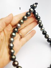 BIG 16mm Tahitian Pearl Necklace on Leather Cord, 12 - 16mm (285)