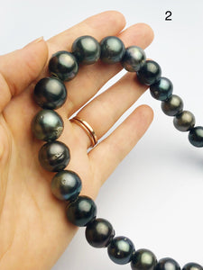 BIG 16mm Tahitian Pearl Necklace on Leather Cord, 12 - 16mm (285)