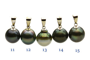 11mm Tahitian Pearl Pendants on Silver (116)