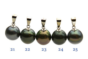 11mm Tahitian Pearl Pendants on Silver (116)