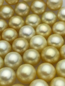 Round Golden South Sea Pearls 12mm to 16mm, Golden Pearls