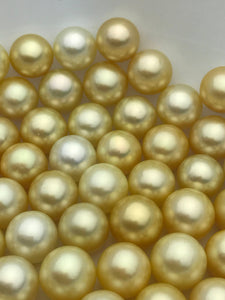 Round Golden South Sea Pearls 12mm to 16mm, Golden Pearls