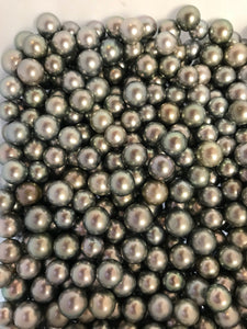 AAA Tahitian Pearls, Silver overtones, Round shape, 9mm