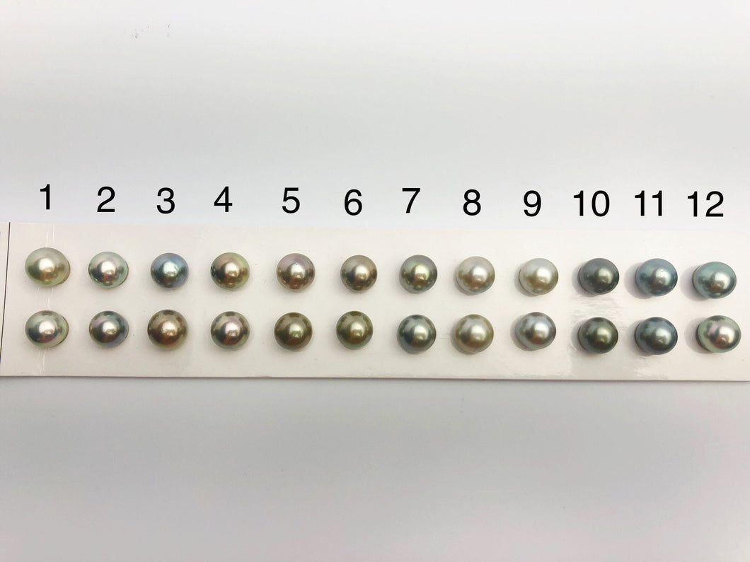9.5mm-10mm Tahitian AA Loose Matched Pearls, 10mm Round (274)