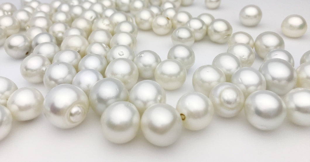 Silver South Sea, 15mm to 19mm, AA, Drop Shape, Loose Pearls (197)