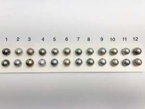 9.5-10mm Tahitian AA Loose Matched Pearls, 10mm Round (279)