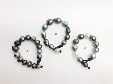 Tahitian Pearl Bracelet on Leather - 16mm to 10mm (395 No. 1-3)