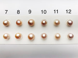 6-8mm Edison AA Loose Matched Pearls, Pink and Peach, 7mm Round (315)