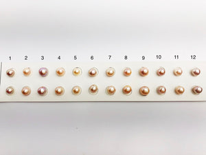 6-8mm Edison AA Loose Matched Pearls, Pink and Peach, 7mm Round (315)