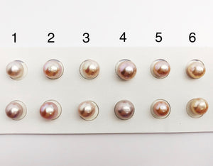 6-7mm Edison AA Loose Matched Pearls, Pink and Peach, 7mm Round (319)