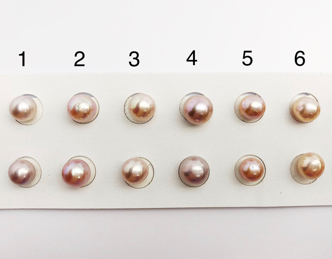 6-7mm Edison AA Loose Matched Pearls, Pink and Peach, 7mm Round (319)