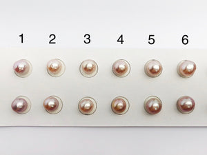 6-7mm Edison AA Loose Matched Pearls, Pink and Peach, 7mm Round (321)