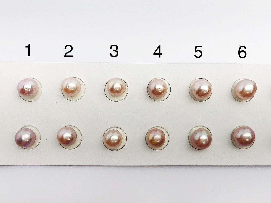 6-7mm Edison AA Loose Matched Pearls, Pink and Peach, 7mm Round (321)