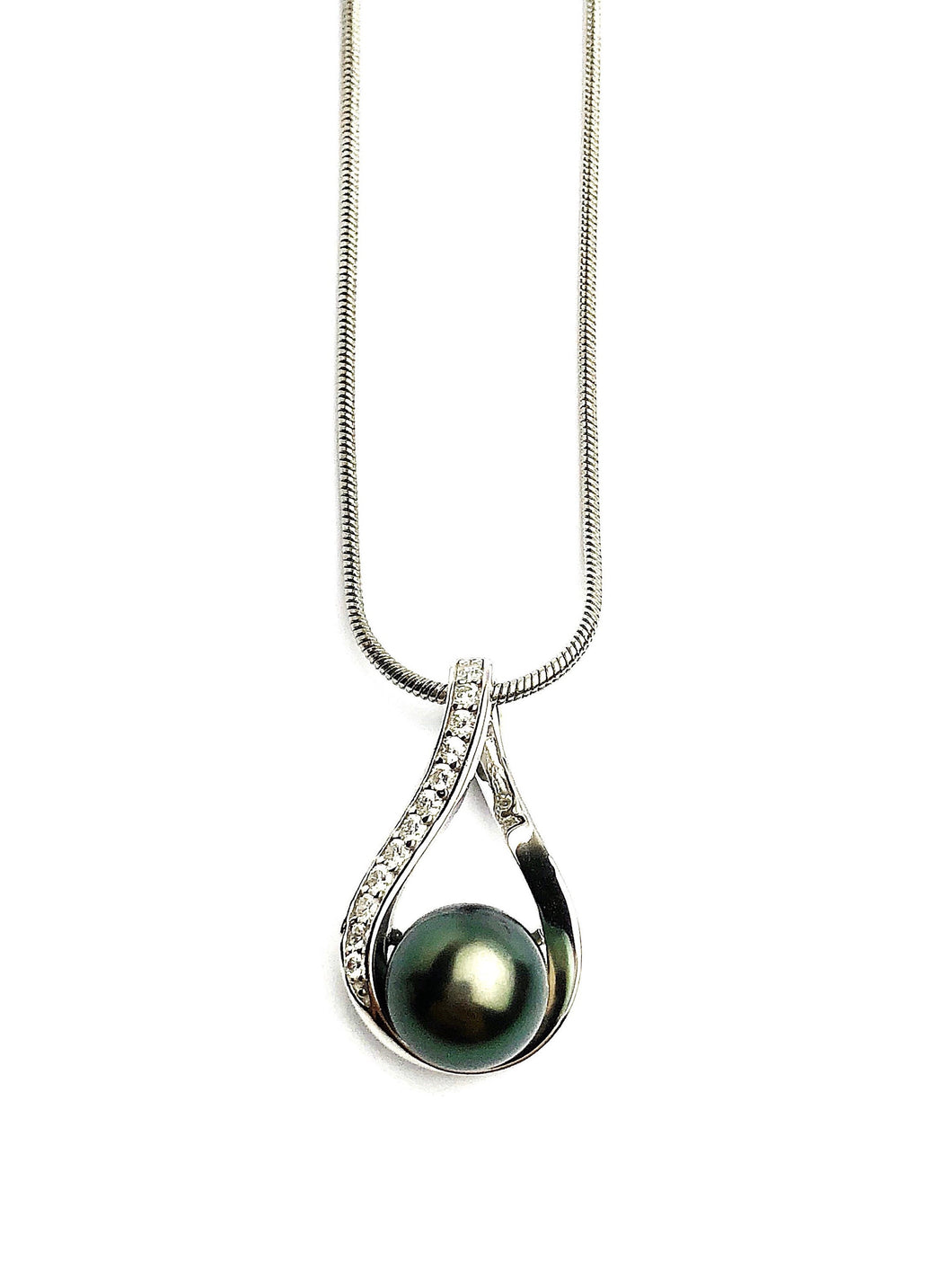 Sterling Silver Pearl Pendant Setting - SP63. Setting only. No pearl included.