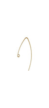 V Shape Ear Wire .030" (.76mm),  14k gold filled. Made in USA. #4006455