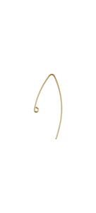 V Shape Ear Wire .030" (.76mm),  14k gold filled. Made in USA. #4006455