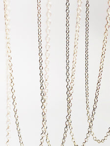 20" 925 Sterling Silver Anti Tarnish Alloy - 1mm Round Cable Chain Necklaces