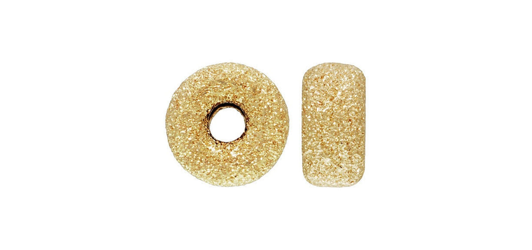 5.0mm Stardust Rondelle 1.4mm Hole, 14k gold filled. Made in USA. #4004550S