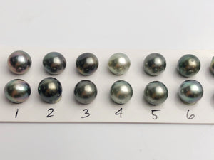 10.5-11mm Tahitian Pearls Semi-Round, AA, Loose Matched Pairs 11mm (206)