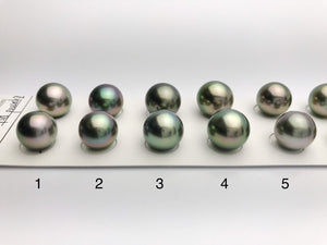 Tahitian Loose Pearl, AA, Peacock Color Matched Pairs 11mm to 11.9mm, #625