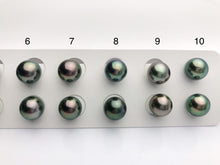 Tahitian Loose Pearls , Round AA, Peacock Matched Pairs, 10-10.5mm, #626