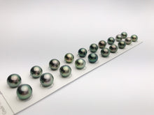 Tahitian Loose Pearls , Round AA, Peacock Matched Pairs, 10-10.5mm, #626