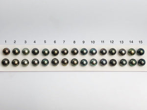 9mm Tahitian Pearls Round, A, Loose Matched Pairs 9mm (588)